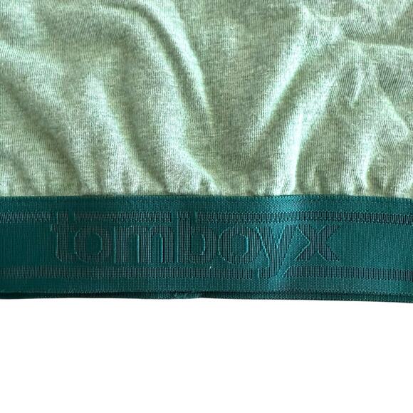 TomboyX Scoop Super Soft Cotton Racerback Bra Pine Green - Size Medium - Picture 4 of 6